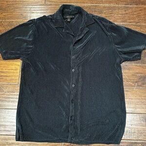 Jay Walker Men's Black Textured Casual Button-Down Shirt